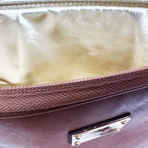 Michael Kors Brown 13” Laptop Bag with Strap and Gold Hardware - Picture 6 of 6